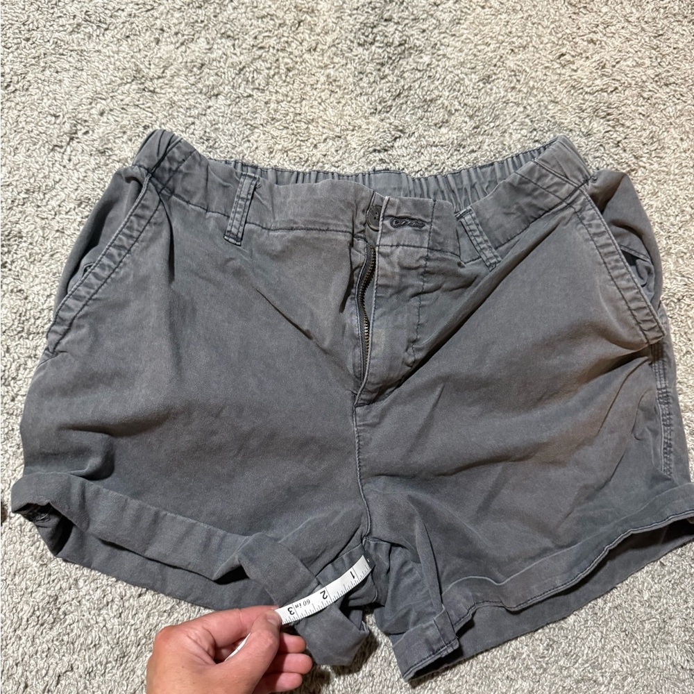 Old Navy Gray Cargo Shorts with Cuffed Hem